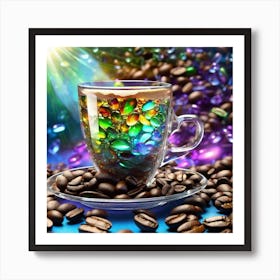 Rainbow Coffee Art Print