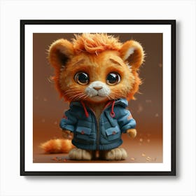 Rizwanakhan 3d Cute Animal Cartoon Character Solid Background Cc9f764e 2ed6 4811 8ded 9d39a3da4a5a 2 Art Print