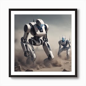 Robots In The Desert 9 Art Print