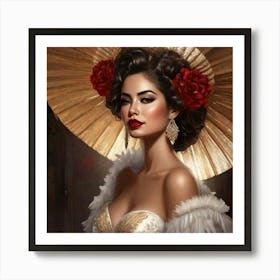 Mexican Beauty Portrait 17 Art Print