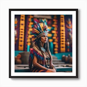 Indian Woman In Traditional Dress Art Print