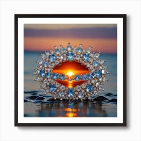 Sunset At The Beach Art Print