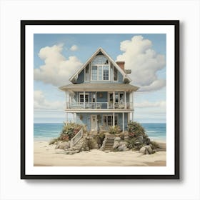 House On The Beach 1 Art Print