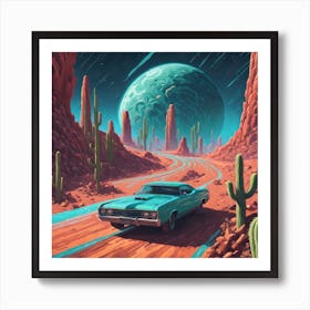 Cactus Road 1 Art Print