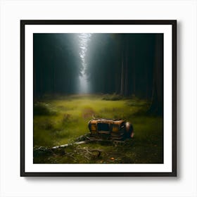 Car In The Forest Art Print