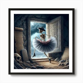 Skeleton Dancer 2 Art Print