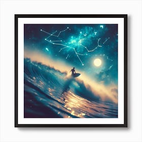 Surfering under the Zodiac 2 Art Print