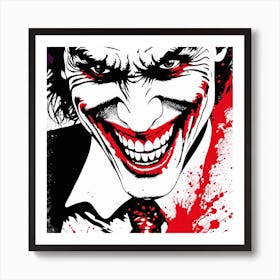 The Joker Portrait Ink Painting (17) Art Print