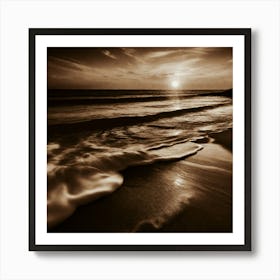 Sunset At The Beach 626 Art Print