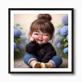 Cute Little Girl Art Print