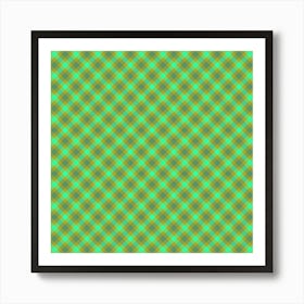 Green Squares Art Print