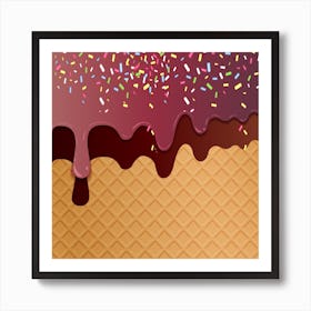 Ice Cream Background Vector 1 Art Print