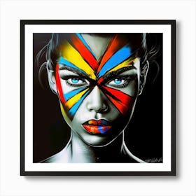 Super Girl - Abstract Hero Art Print