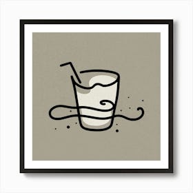 Iced Coffee cup Art Print