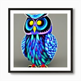 Blue Owl Art Print