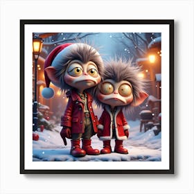 Christmas Elves 13 Art Print