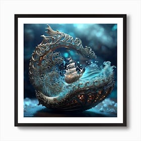 Ship In The Sea 1 Art Print