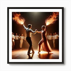 Dancers In Flames 4 Art Print