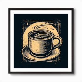 Coffee Cup Vector Illustration Art Print