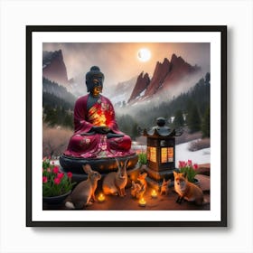 Buddha Eclipse 2 Art Print