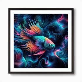 Fighter Fish 2 Art Print