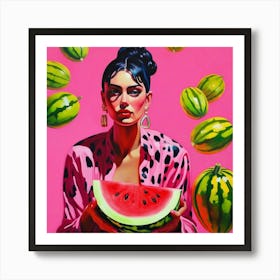 'Watermelon Girl' Art Print