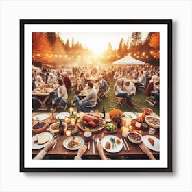 Thanksgiving Dinner 8 Art Print