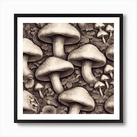 Mushroom Print 4 Poster