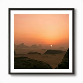 Sunrise In Wadi Rum Art Print