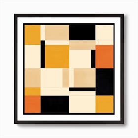 Squares Sonata: Mid Century Geometric Art Print