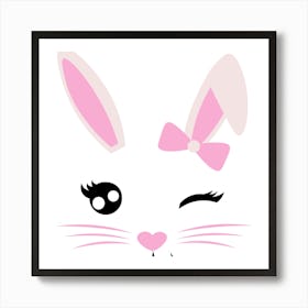 Easter Bunny Face Art Print