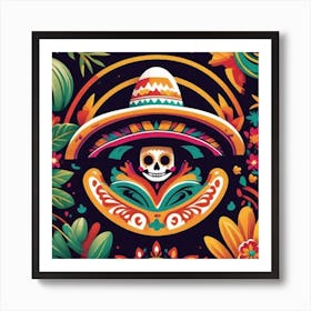 Mexican Skull 54 Art Print