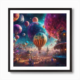 Balloons In The Sky Art Print