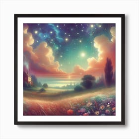 Starry Night Painting Art Print