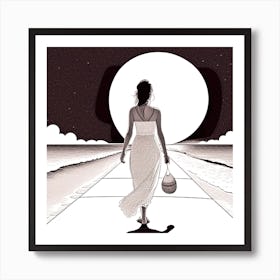 Moonlight Walk 71 Art Print