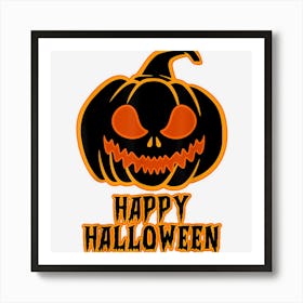 Happy Halloween Pumpkin Art Print