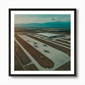 Aerial View Of An Airport 1 Art Print