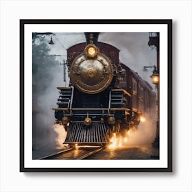 Steampunk Train 2 Art Print