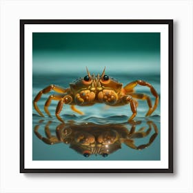 Crab In Water Art Print