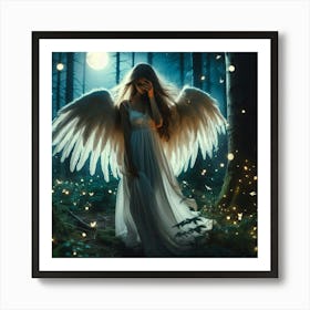 Angel In The Woods 2 Art Print