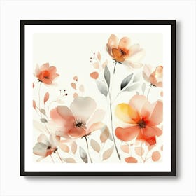 Watercolor Flowers 42 Art Print