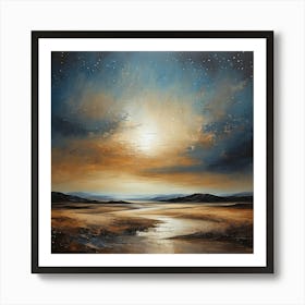 Sunset Over The Sea 2 Art Print