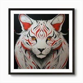 White Tiger Art Print