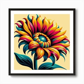 Sunflower Painting Art Print