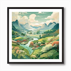 Chinese Landscape Painting Art Print