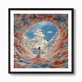 Woman In A Cloud Art Print