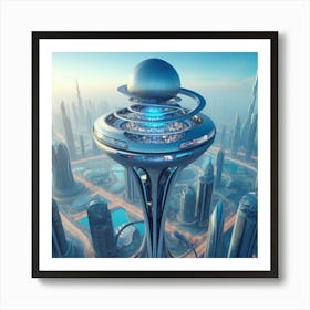 Futuristic City 84 Art Print