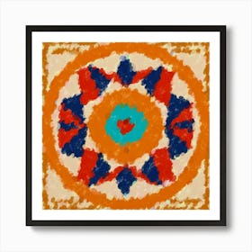 Vortex of Color Mandala Art Print