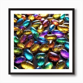 Colorful Gems 1 Art Print