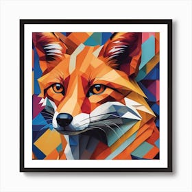 Geometric Fox Art Print